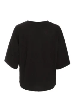 Quiz Textured T-Shirt Black Online