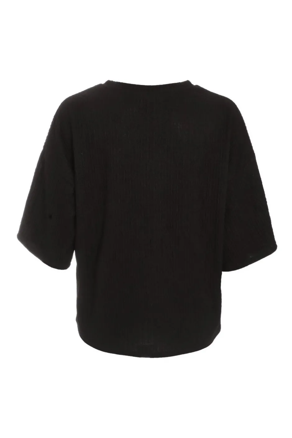 Quiz Textured T-Shirt Black Online