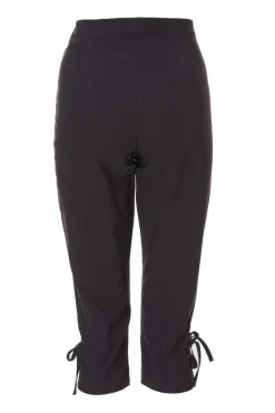 Quiz Black Tie Detail Capri Trousers Outlet