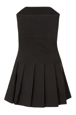 Quiz Tie Front Mini Dress Black Sale