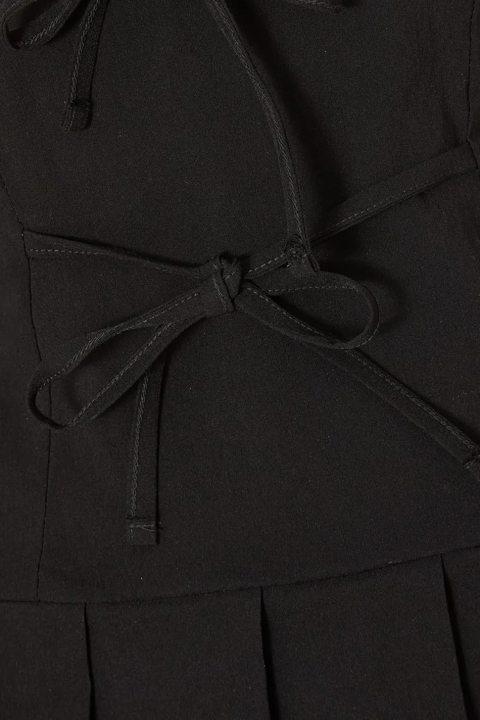 Quiz Tie Front Mini Dress Black Sale