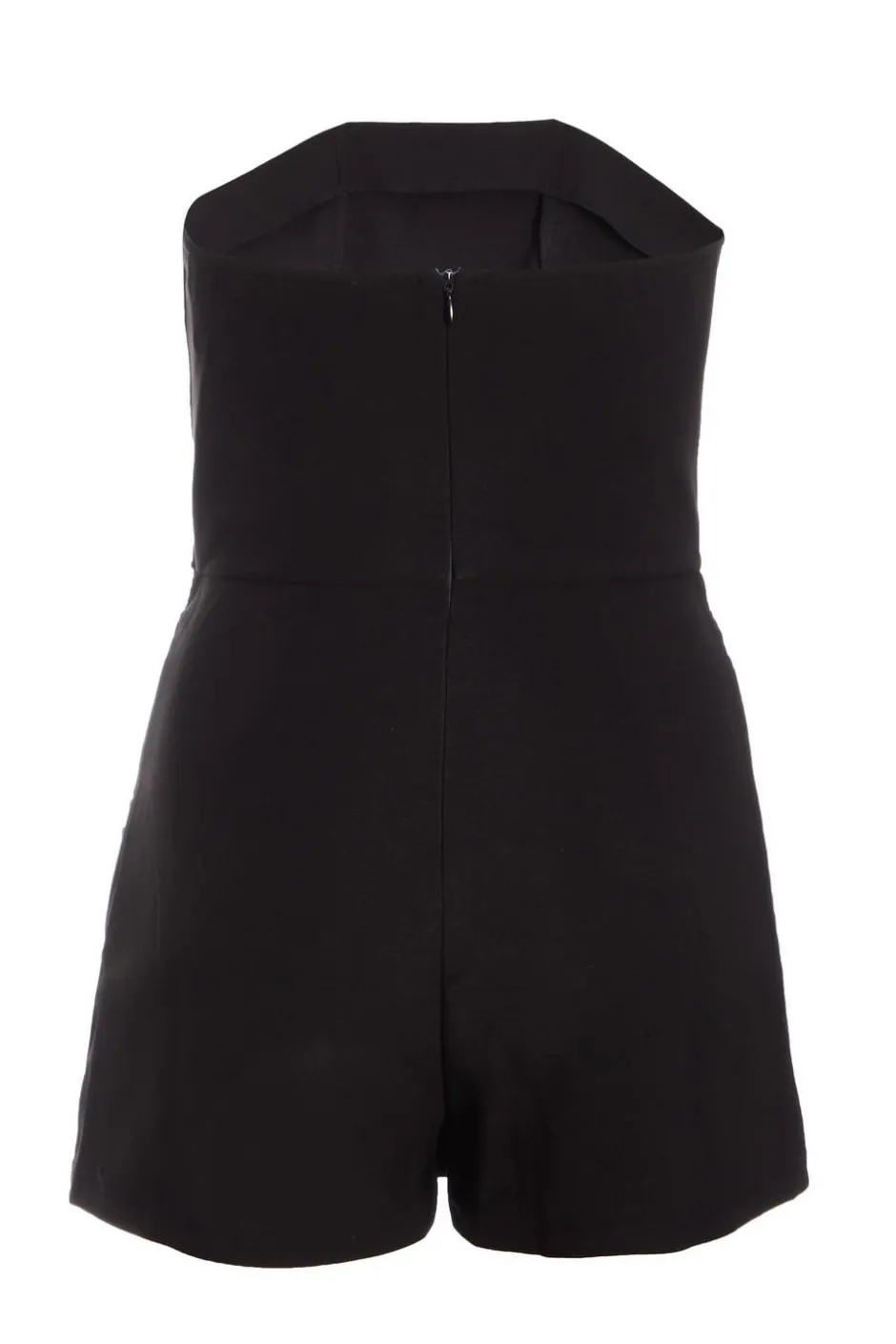 Quiz Triple Belted Bandeau Playsuit Black Hot