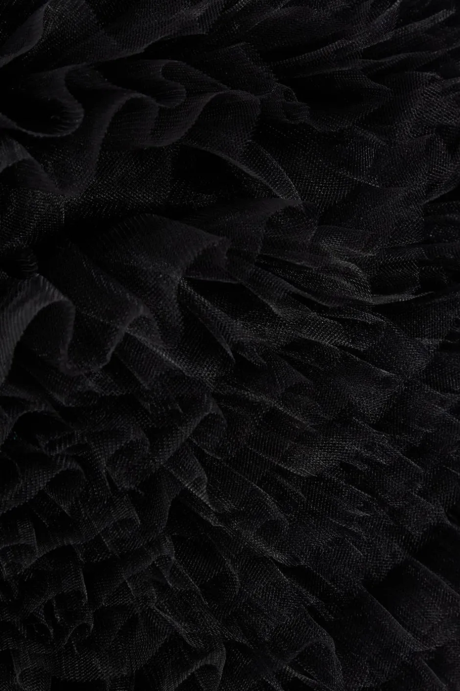 Quiz Black Tulle Ruffle Crop Top Discount