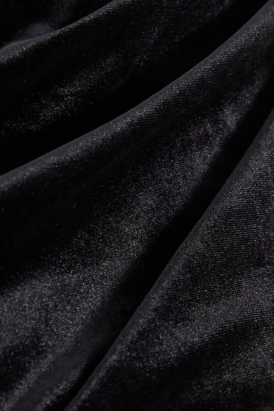 Quiz Velvet Asymmetric Top Black Clearance