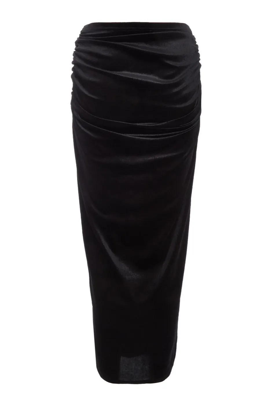 Quiz Black Velvet Corsage Maxi Skirt New