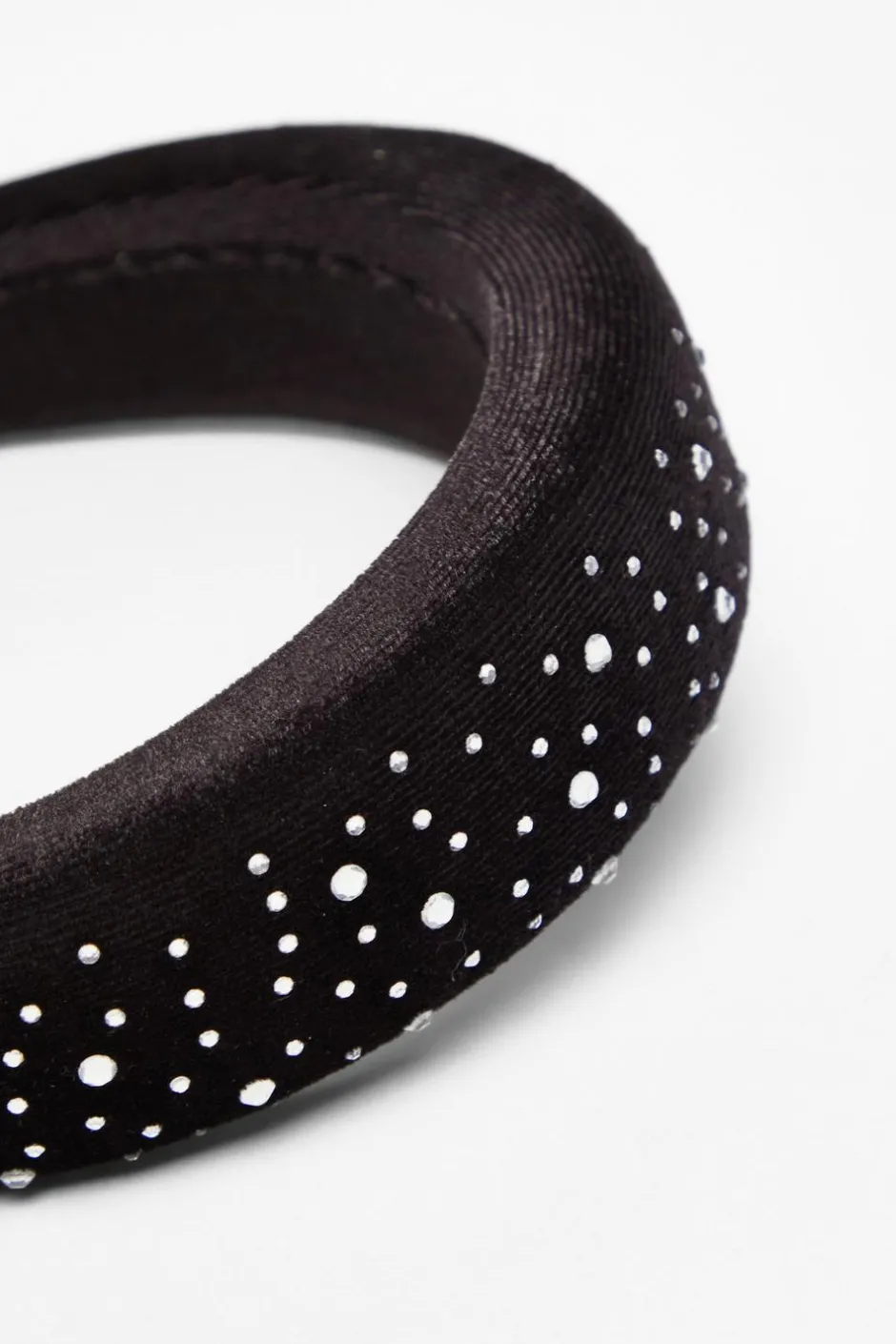 Quiz Black Velvet Diamante Headband Clearance