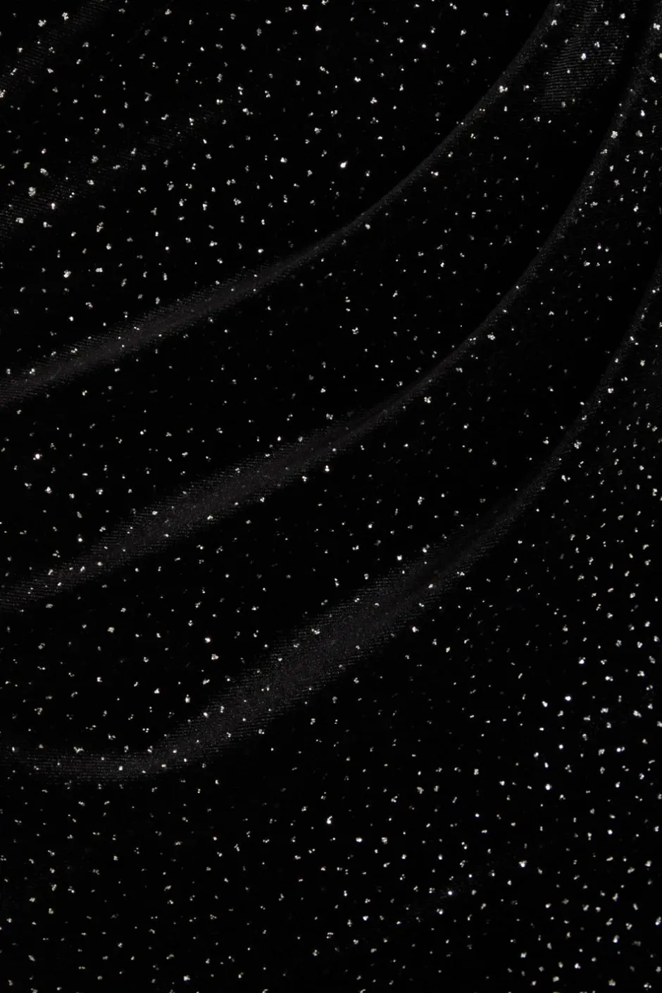 Quiz Black Velvet Glitter Maxi Dress