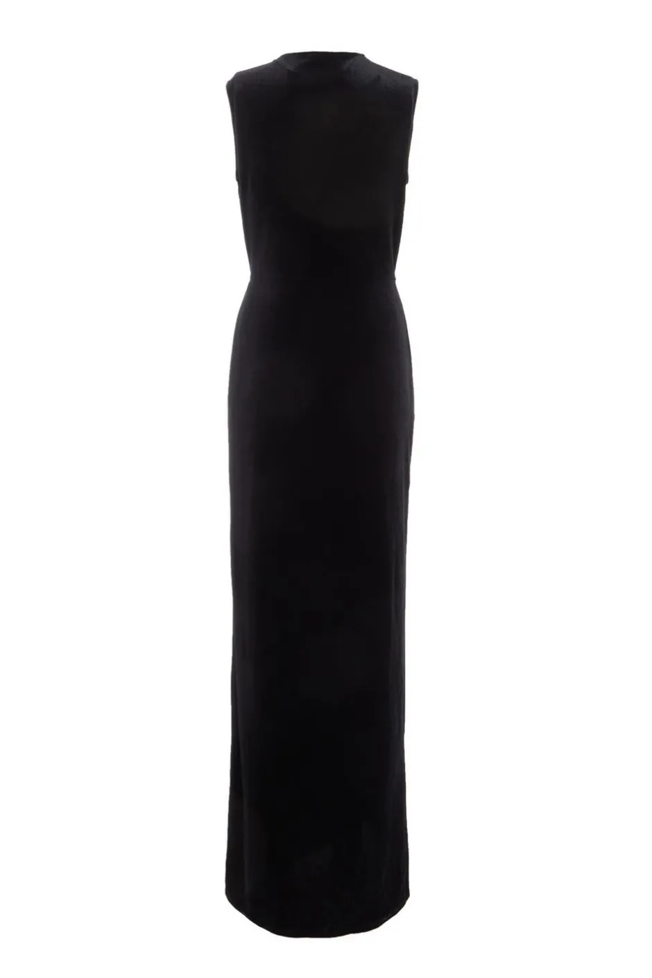 Quiz Black Velvet Twist Front Maxi Dress New