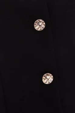 Quiz Waistcoat Jumpsuit Black Best