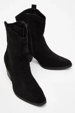 Quiz Black Western Ankle Boots Discount