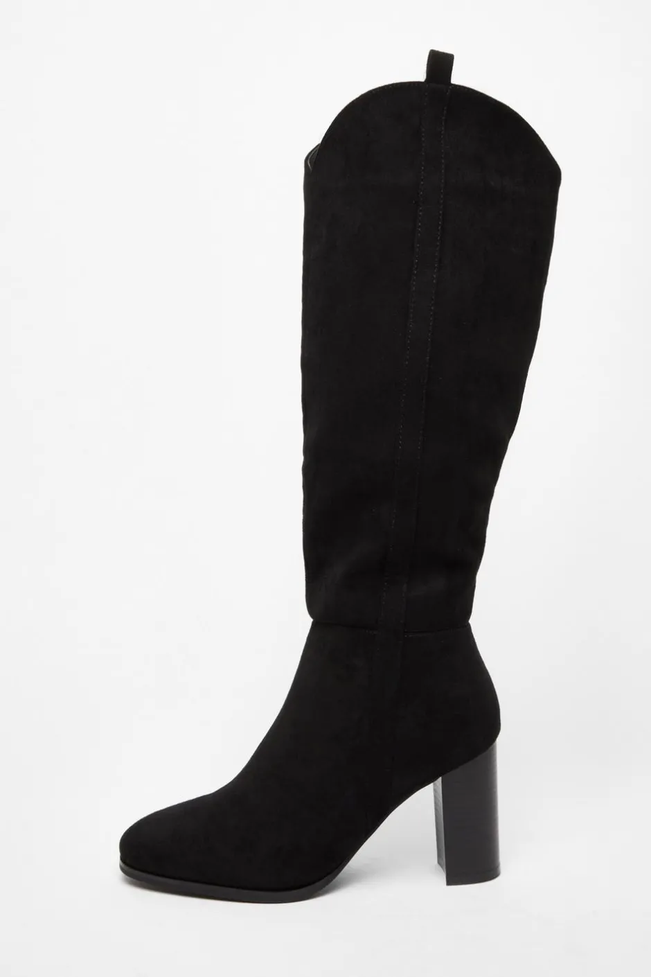 Quiz Western Knee High Boots Black