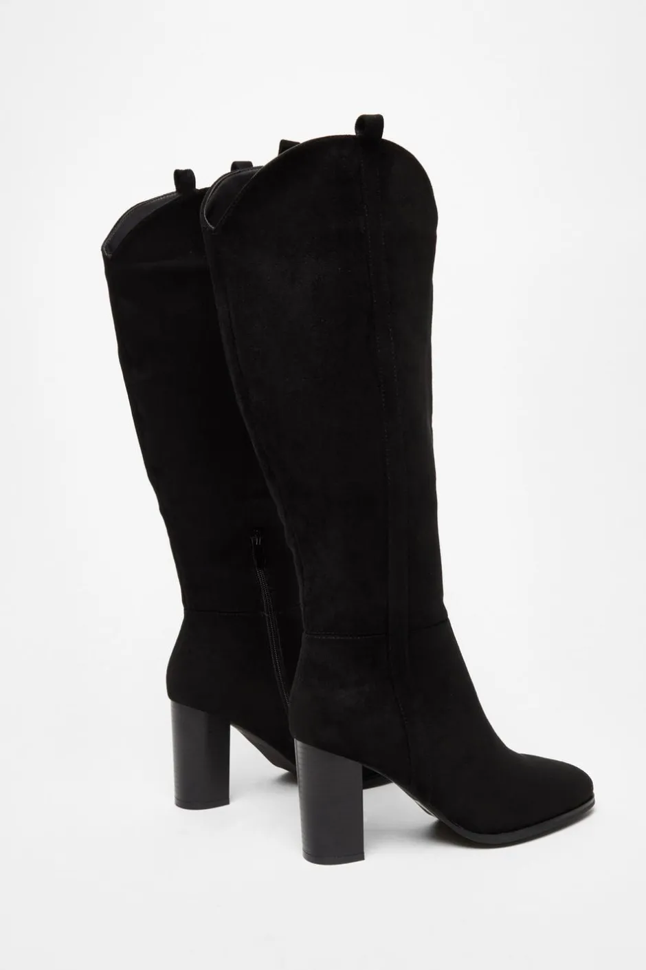 Quiz Western Knee High Boots Black