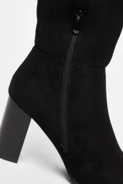 Quiz Western Knee High Boots Black