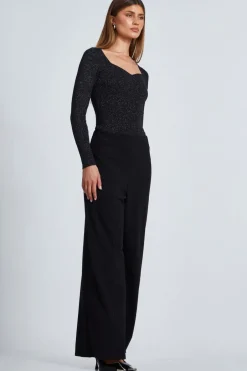 Quiz Wide Leg Trousers Black Outlet