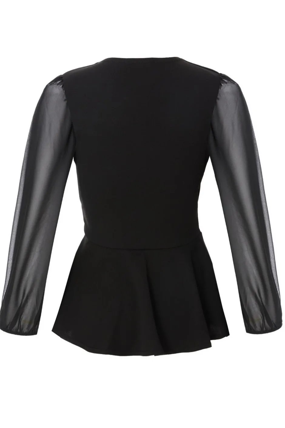 Quiz Black Wrap Front Buckle Top