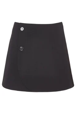 Quiz Black Wrap Mini Skirt Outlet