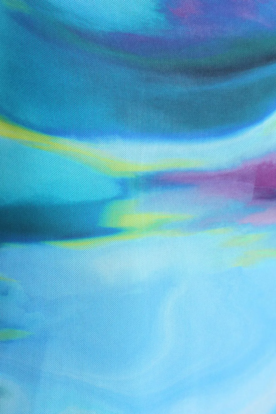 Quiz Blue Abstract Print Mesh Midaxi Dress