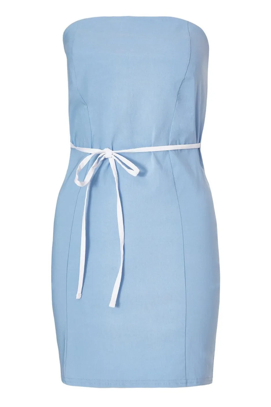 Quiz Blue Bow Detail Mini Dress Sale