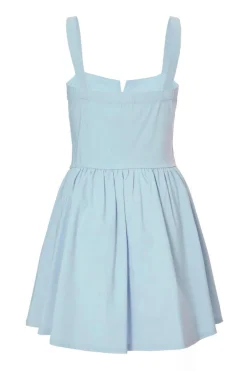 Quiz Bow Front Mini Dress Blue Hot