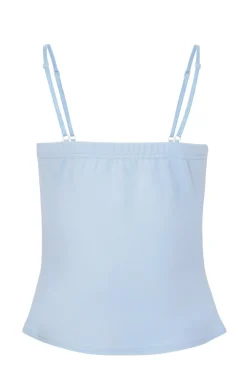Quiz Bow Front Strappy Top Blue