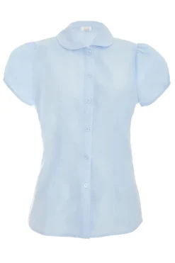 Quiz Blue Button Down Short Sleeve Shirt Sale
