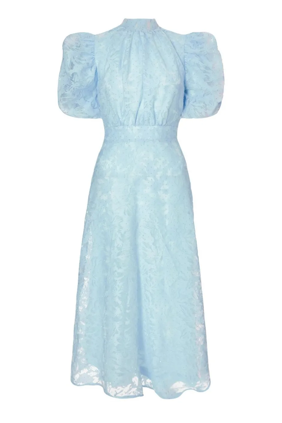 Quiz Blue Chiffon Diamante Midi Dress New