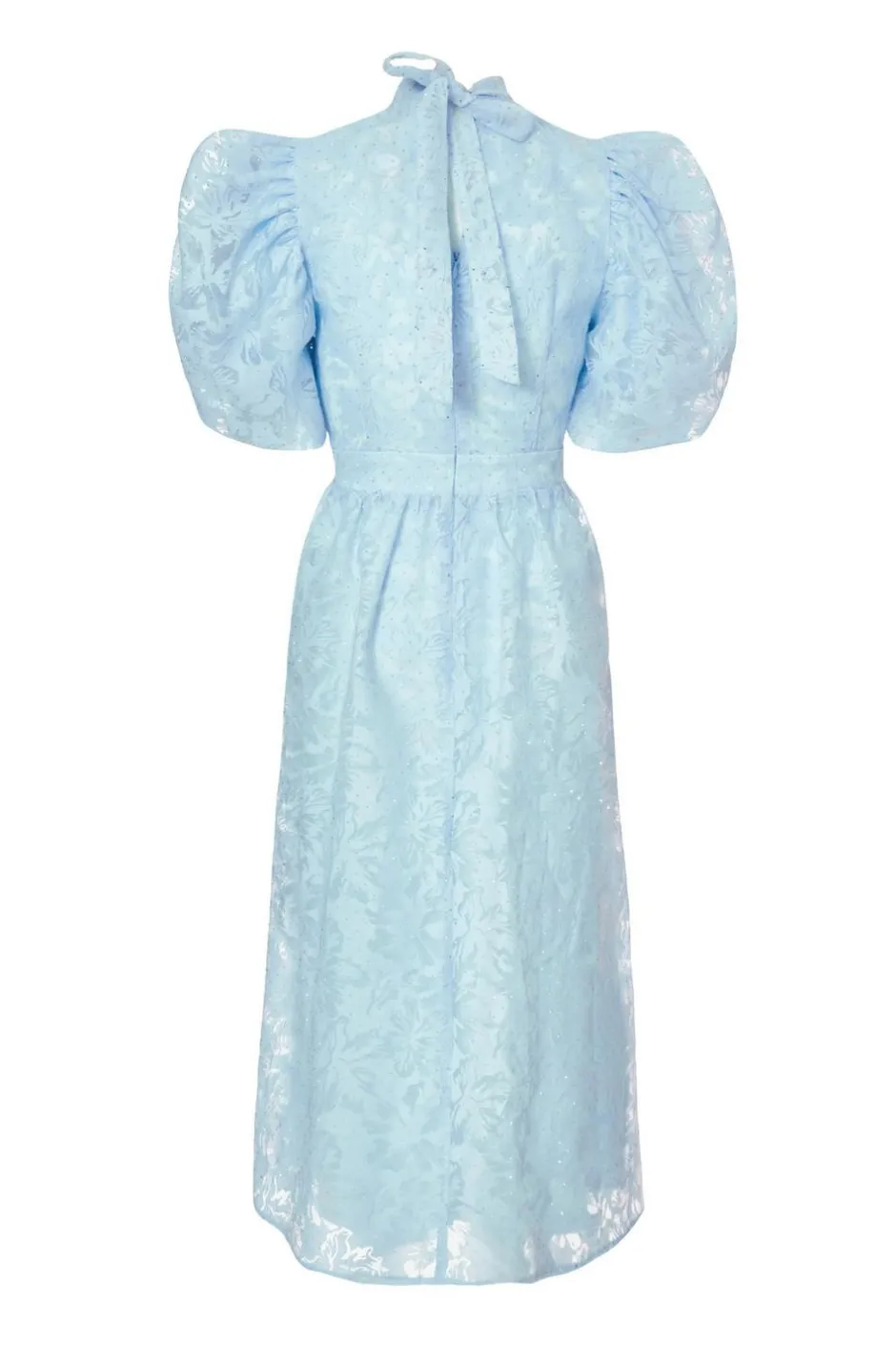 Quiz Blue Chiffon Diamante Midi Dress New