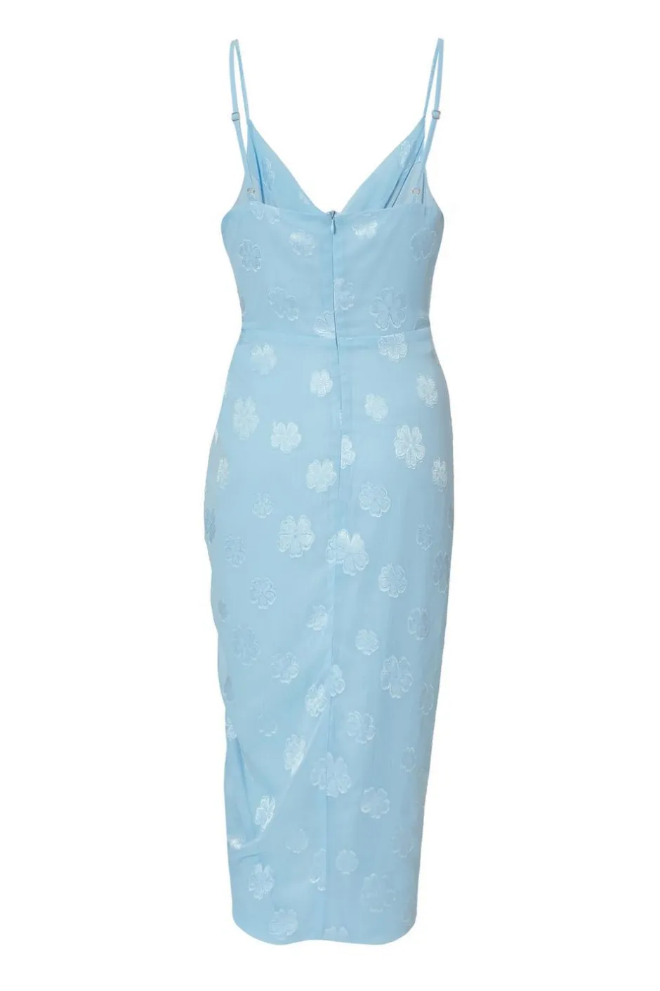 Quiz Blue Chiffon Floral Midi Dress Hot