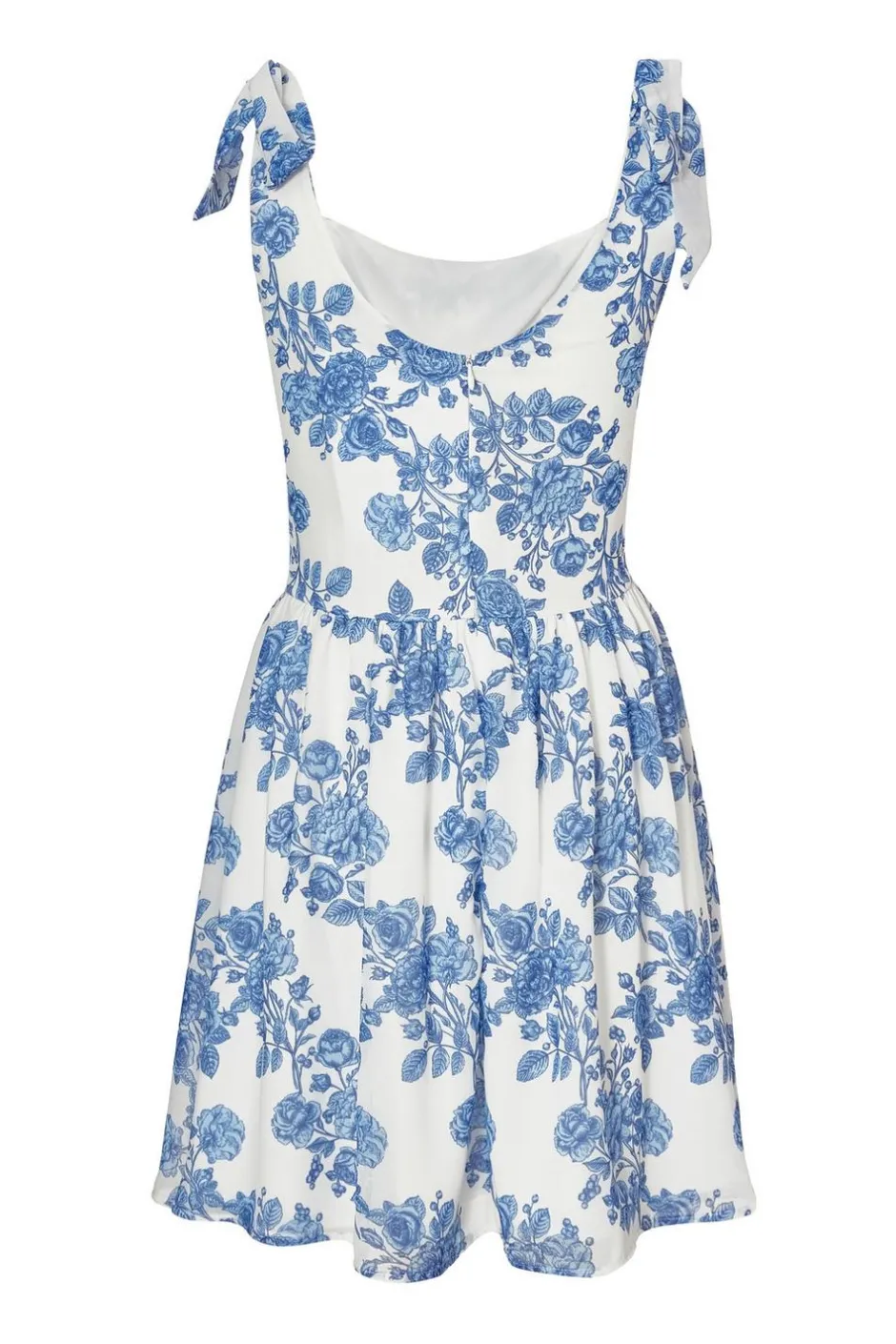 Quiz Blue Chiffon Floral Mini Dress Hot