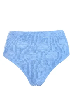 Quiz Blue Crinkle High Waist Bikini Bottoms Discount