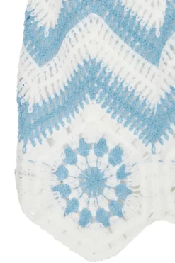 Quiz Crochet Scalloped Shorts Blue Best