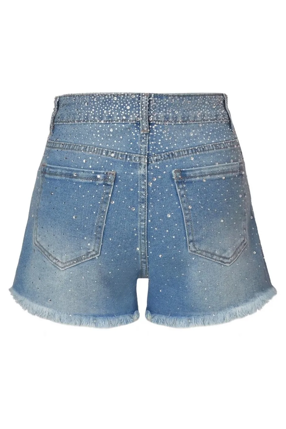 Quiz Blue Denim Embellished Shorts Best