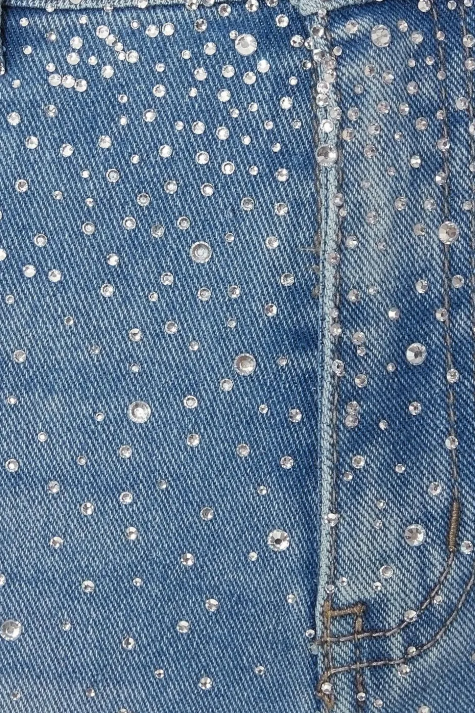 Quiz Blue Denim Embellished Shorts Best