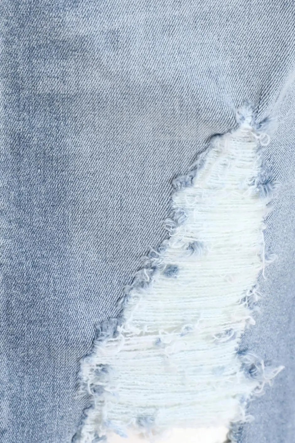 Quiz Blue Denim Extreme Rip Midi Skirt Online