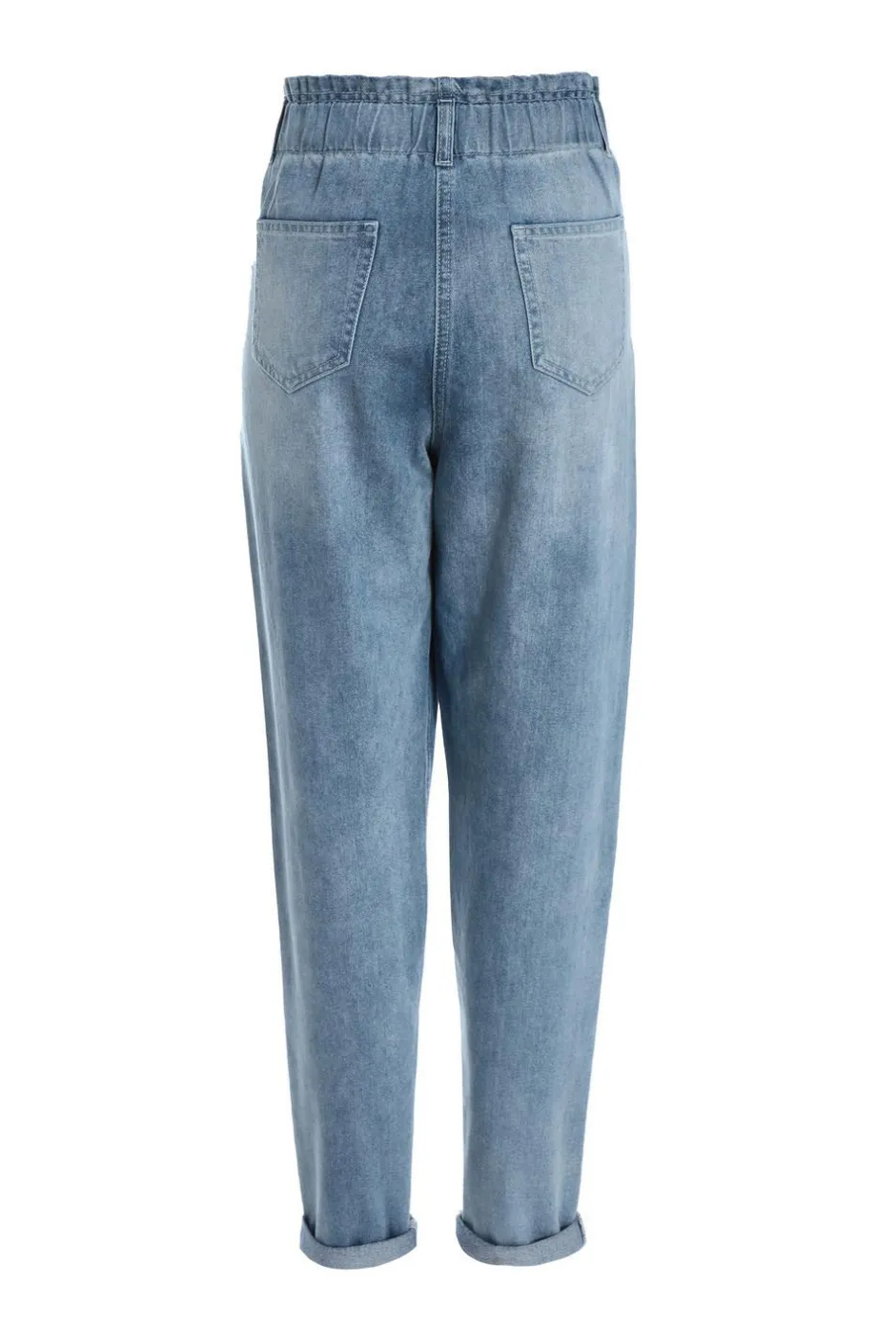 Quiz Blue Denim High Waisted Tapered Jeans
