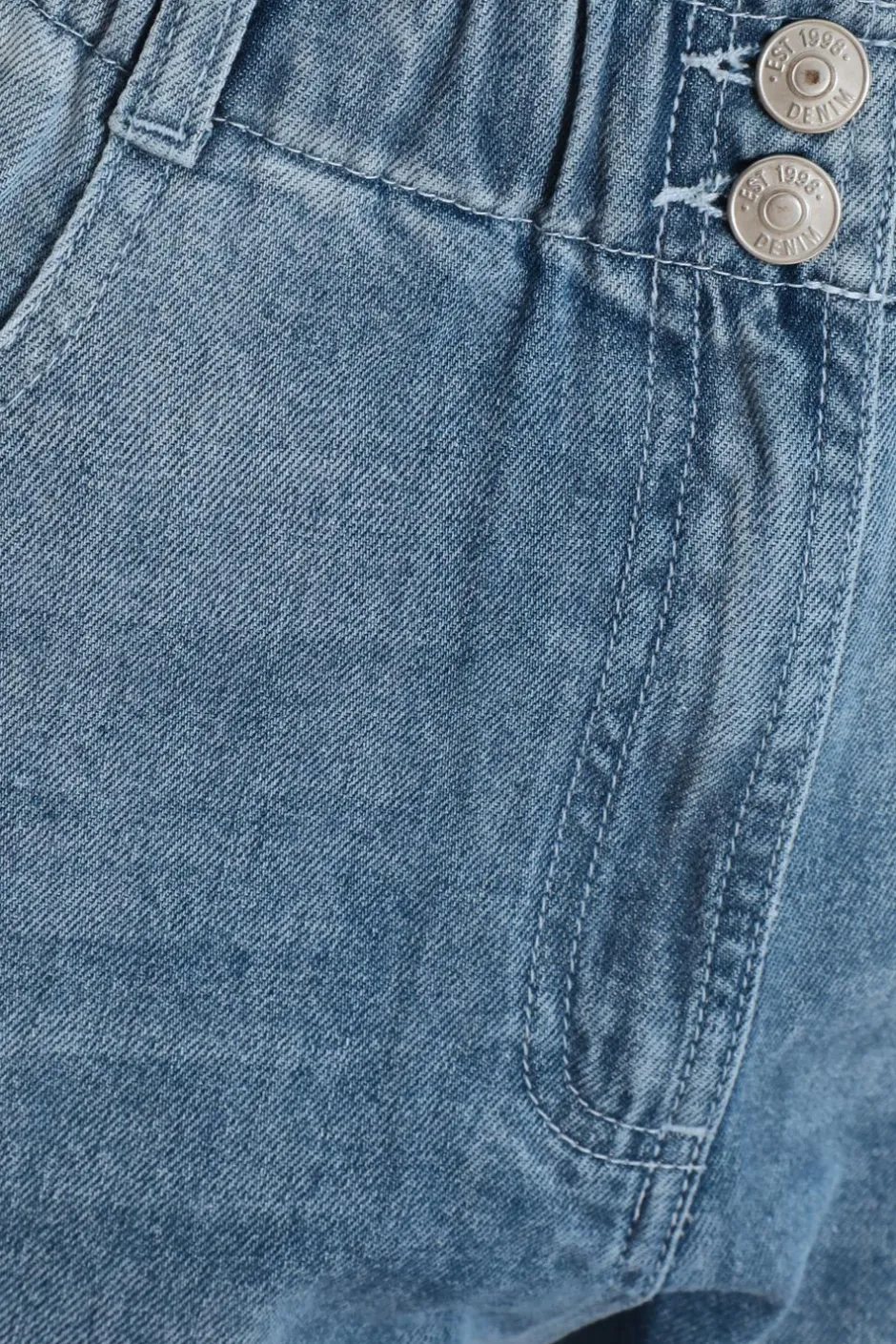 Quiz Blue Denim High Waisted Tapered Jeans