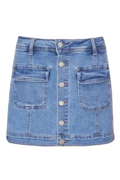 Quiz Blue Denim Pocket Detail Skort Sale