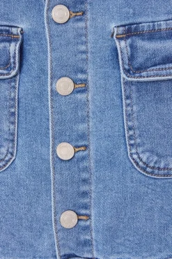Quiz Blue Denim Pocket Detail Skort Sale