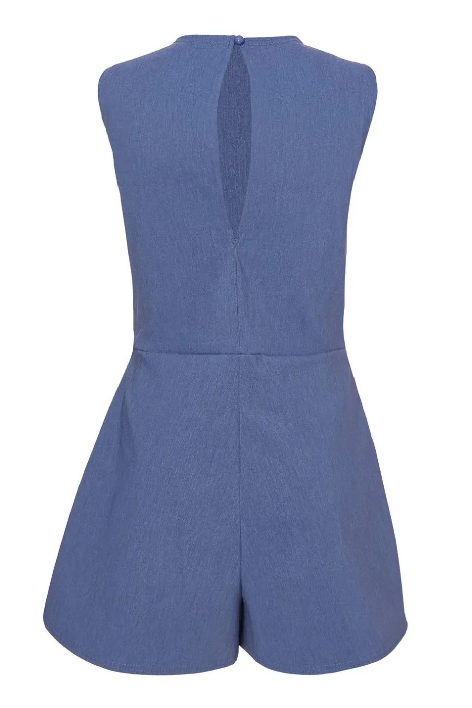 Quiz Blue Denim Wrap Playsuit New