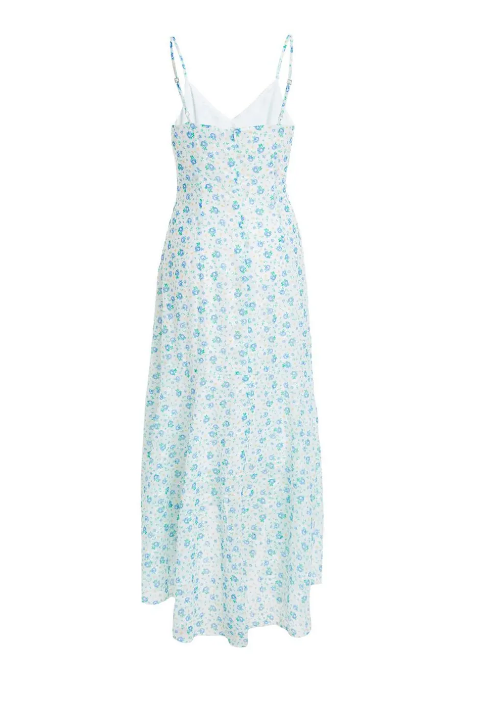 Quiz Blue Ditsy Print Chiffon Midaxi Dress Sale
