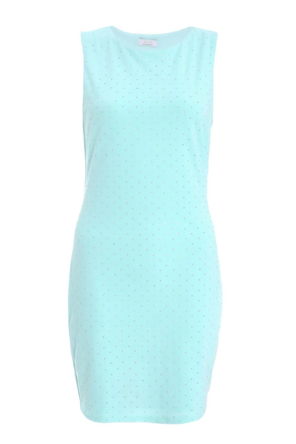 Quiz Blue Embellished Bodycon Mini Dress