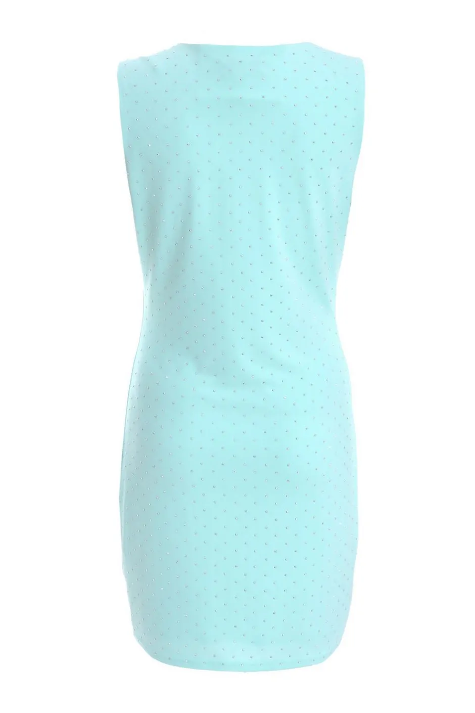 Quiz Blue Embellished Bodycon Mini Dress