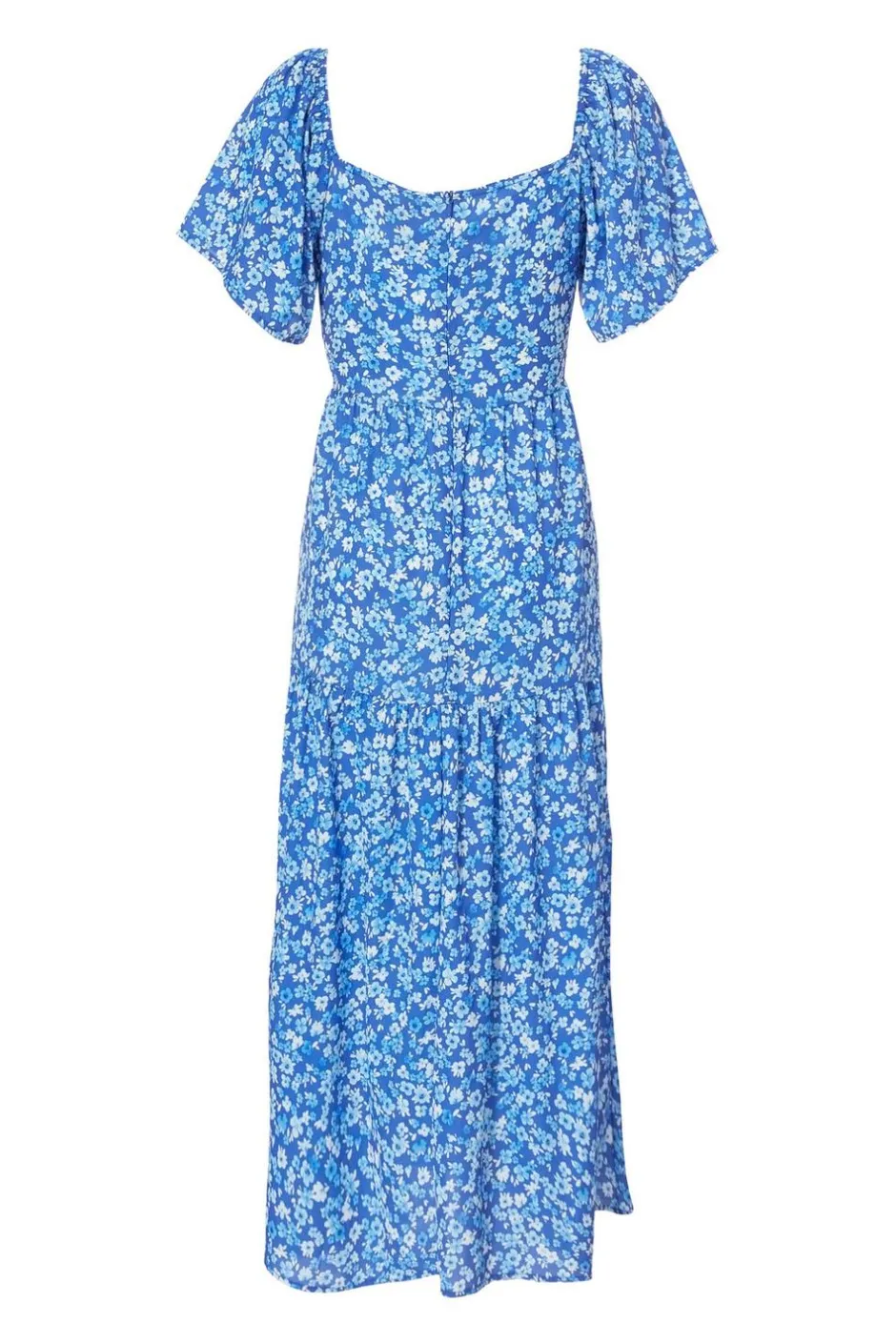 Quiz Floral Print Midi Dress Blue Best