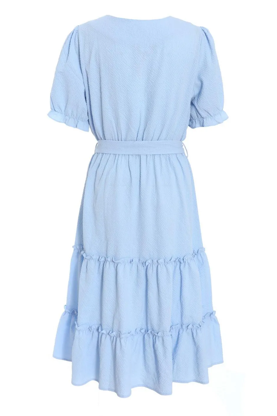 Quiz Blue Frill Midi Dress New