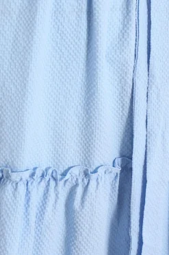 Quiz Blue Frill Midi Dress New