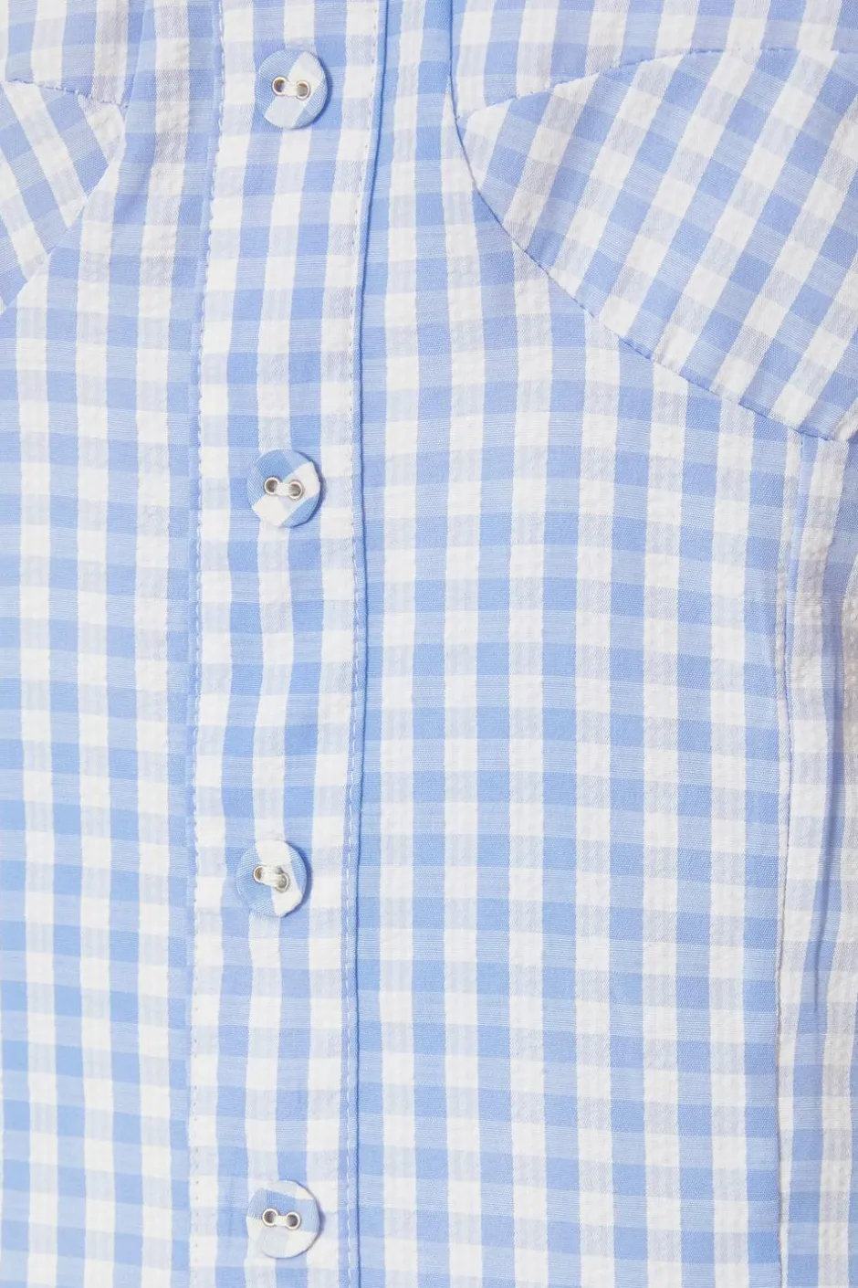 Quiz Blue Gingham Playsuit Outlet