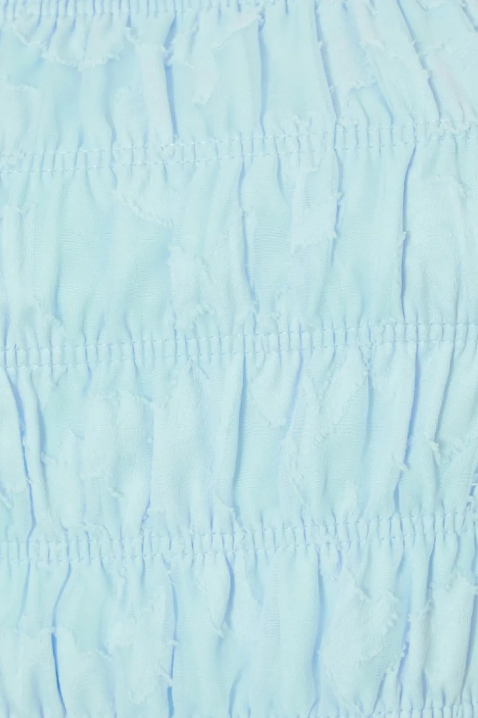 Quiz Jacquard Gathered Top Blue Clearance
