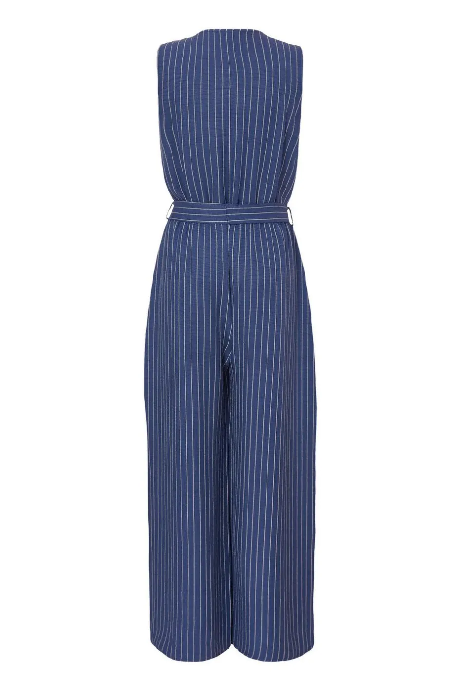 Quiz Linen Striped Jumpsuit Blue New