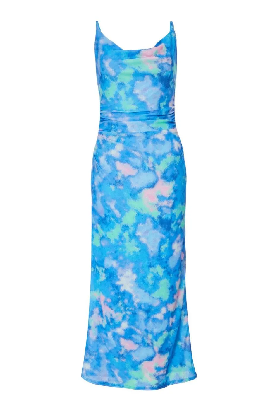 Quiz Blue Marble Print Midaxi Dress Sale