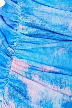 Quiz Blue Marble Print Midaxi Dress Sale